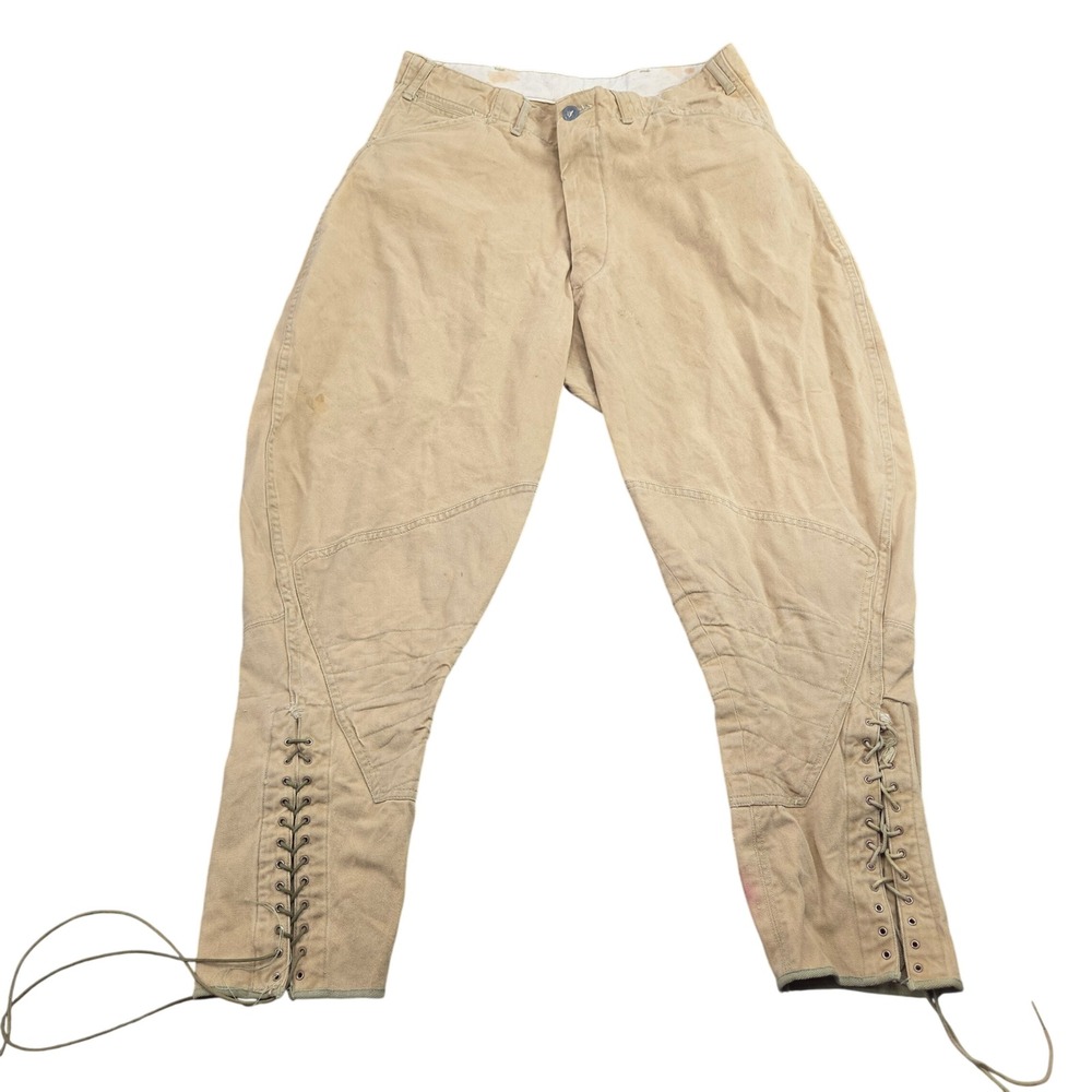 Vintage WWI Era US Army Mounted Riding Breeches Marked Military Buttons Size 31
